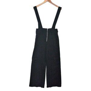 Wide Leg Overall‎ Cargo Pants Womens S Black High Waist Y2K Grunge Streetwear